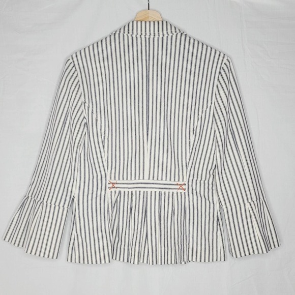 Cabi 793 Peplum Nautical Pinstriped Blazer Jacket - Picture 2 of 8